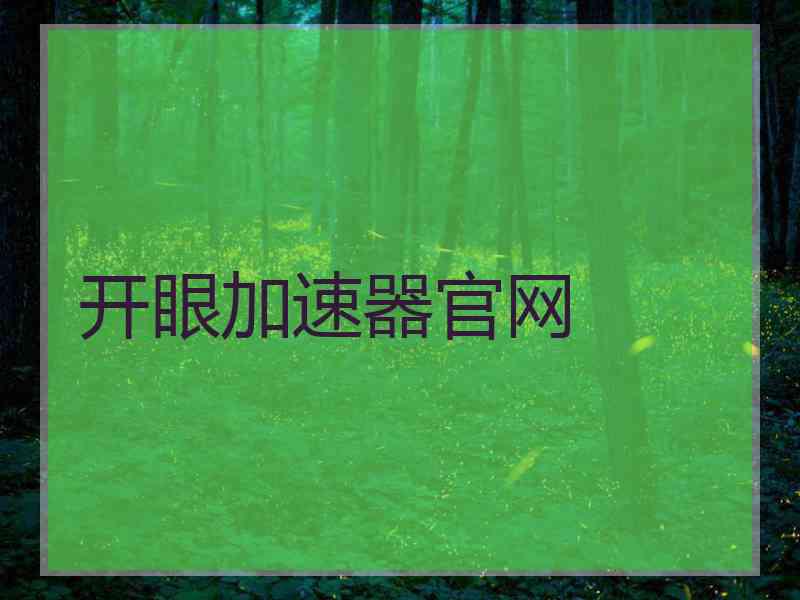 开眼加速器官网